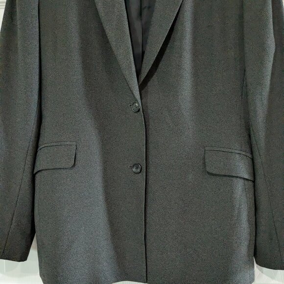 Alfani Women's Gray Two‑Button Blazer, Size 10, Notch Collar, Fully Lined - Picture 4 of 13